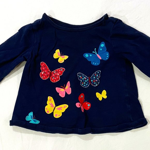 First Impressions Infant Girls Navy Blue Shirt - 6-9 Months - Picture 1 of 1